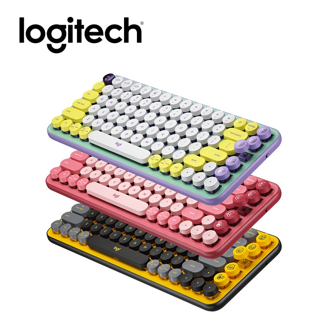 Logitech POP Keys Keyboard Wireless Mechanical Compact, Emoji Keys