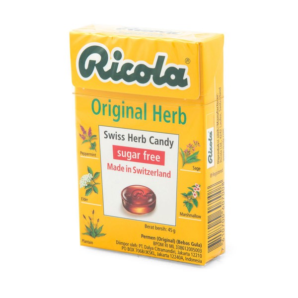 

RICOLA Swiss Herb Lozenges Original Herb Sugar Free Candy 45gr