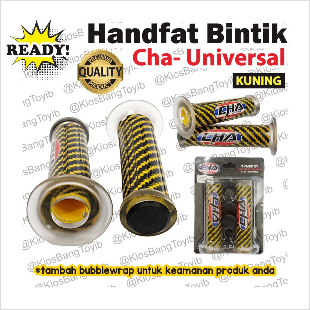 Handfat Handgrip Karbon Karet Stang Bintik Transparan Universal (CHA)