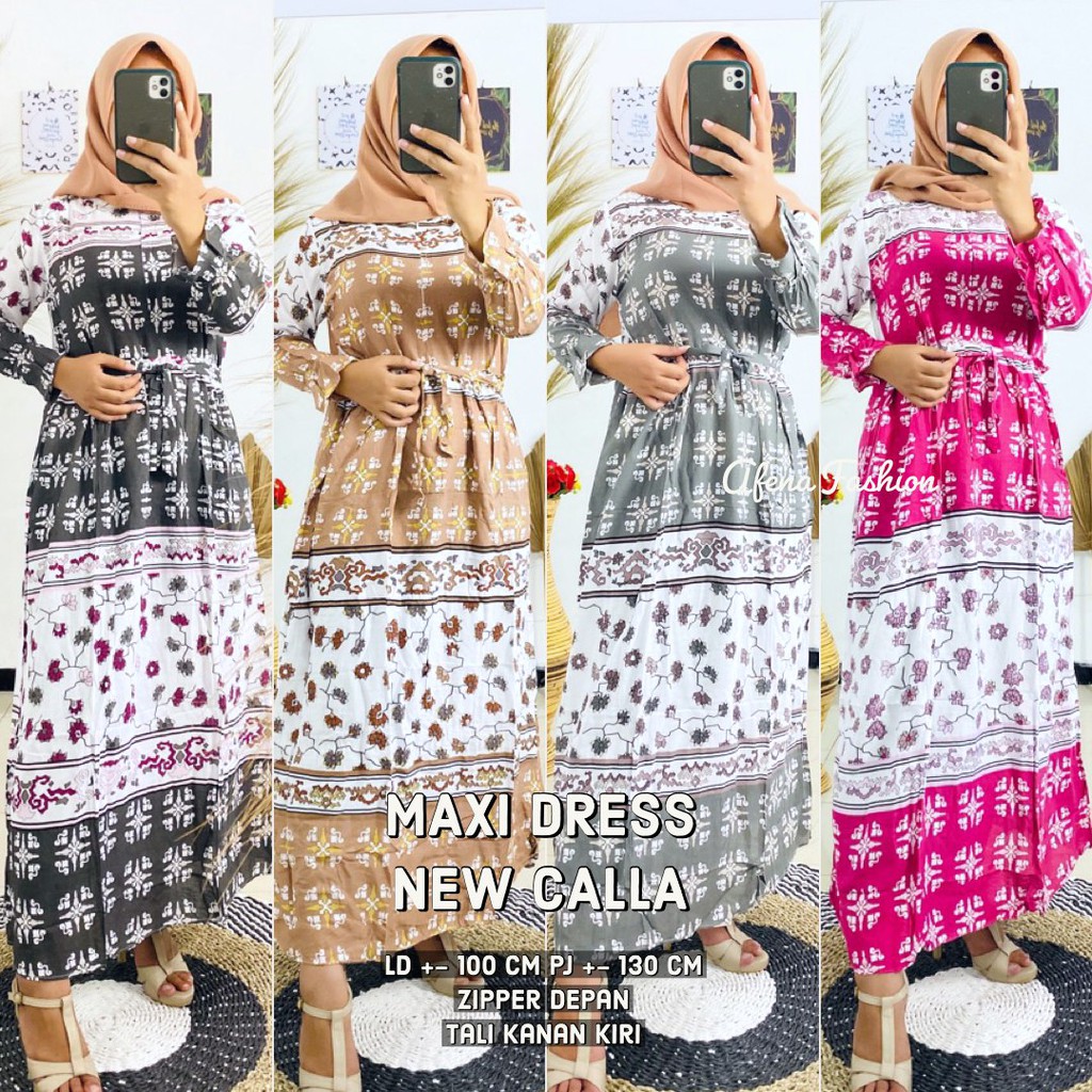 MAXI DRESS MUSLIM NEW CALLA SOFT COLOUR BUSUI