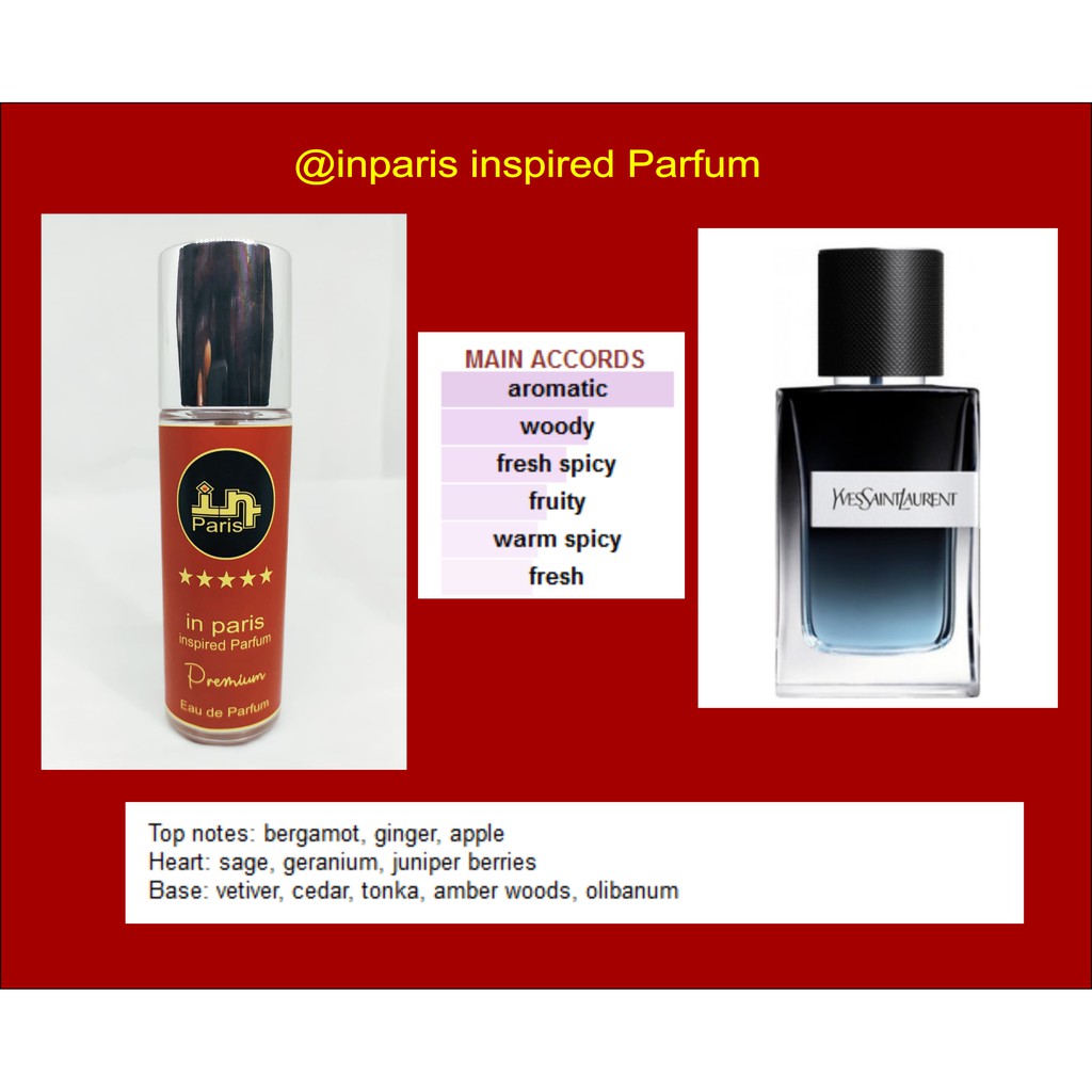 in Paris Parfum Super Premium inspired YSL Y