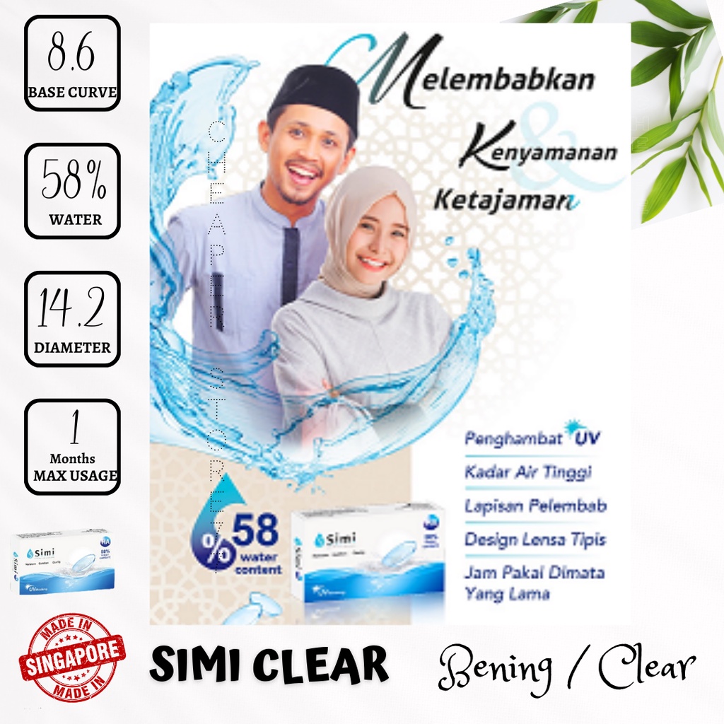 SOFTLENS CLEAR / BENING BULANAN SIMI CLEAR 58  (- 0.50 sd - 15.00)