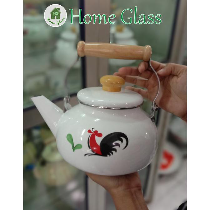 ;&;&;&;&] teko cantik enamel ceret ketel ayam jago