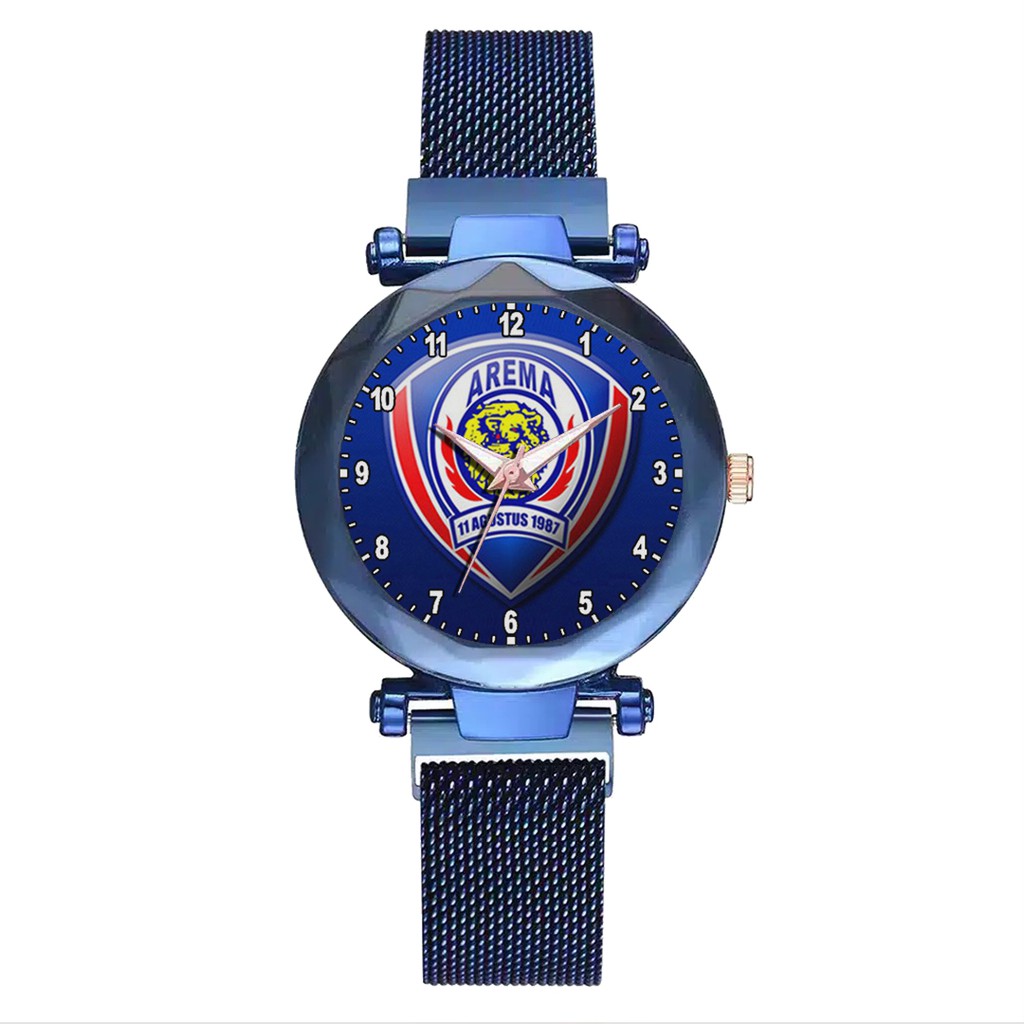 Jam Tangan Wanita Custom - AREMANITA AREMA MOTIF 2 Free Box &amp; Batre Cadangan