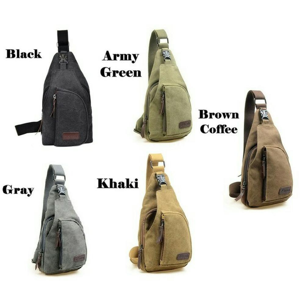PROMO TAS SELEMPANG PRIA KANVAS SLEMPANG BODYPACK CANVAS