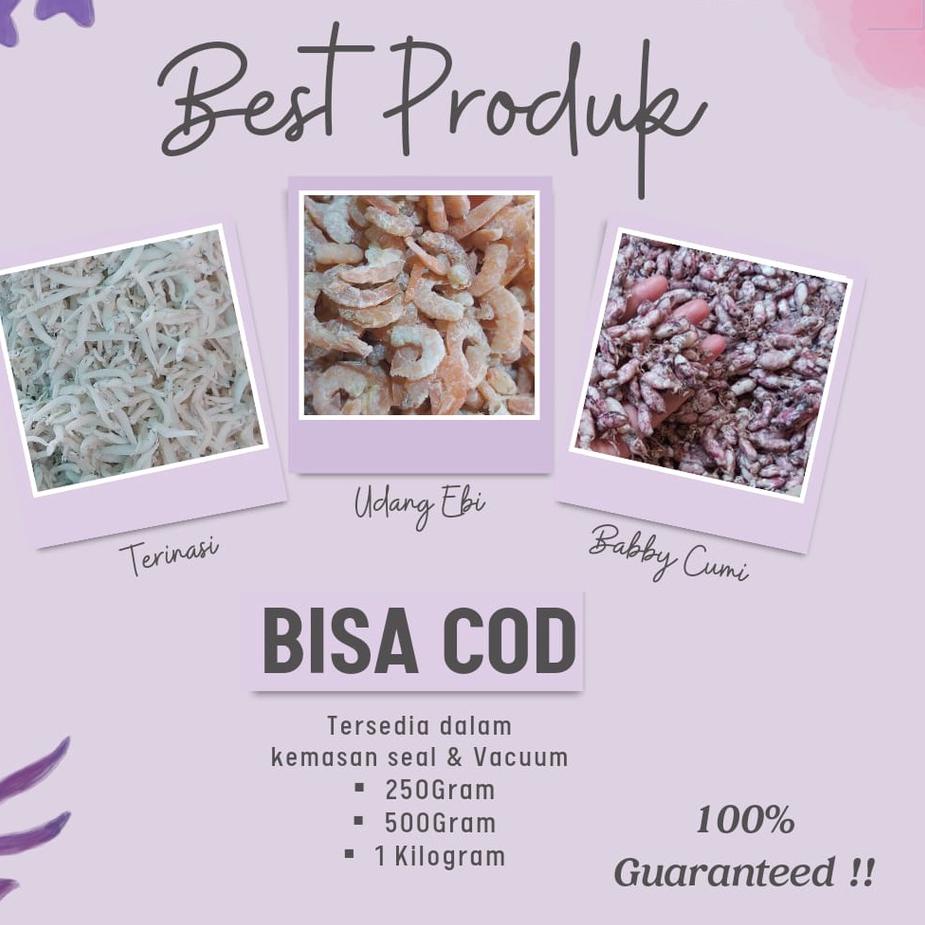 

✨COD✨ PROMO BABBY CUMI ASIN / CUMI JUMBO MURAH 250GR / IKAN ASIN MURAH