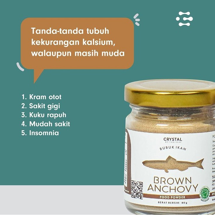 Crystal of the Sea BROWN Anchovy Powder Bubuk Teri Jengki BPOM HALAL