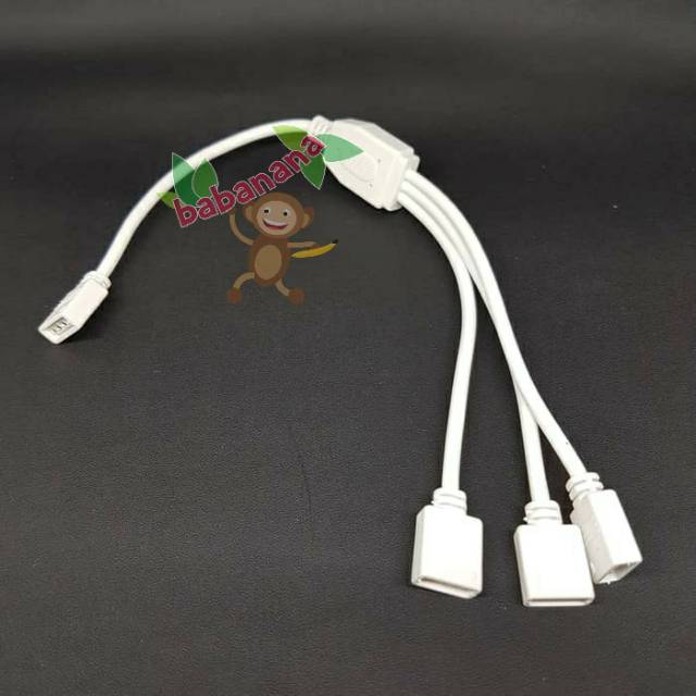 Kabel RGB Splitter 1 to 3 Female 4 pin putih