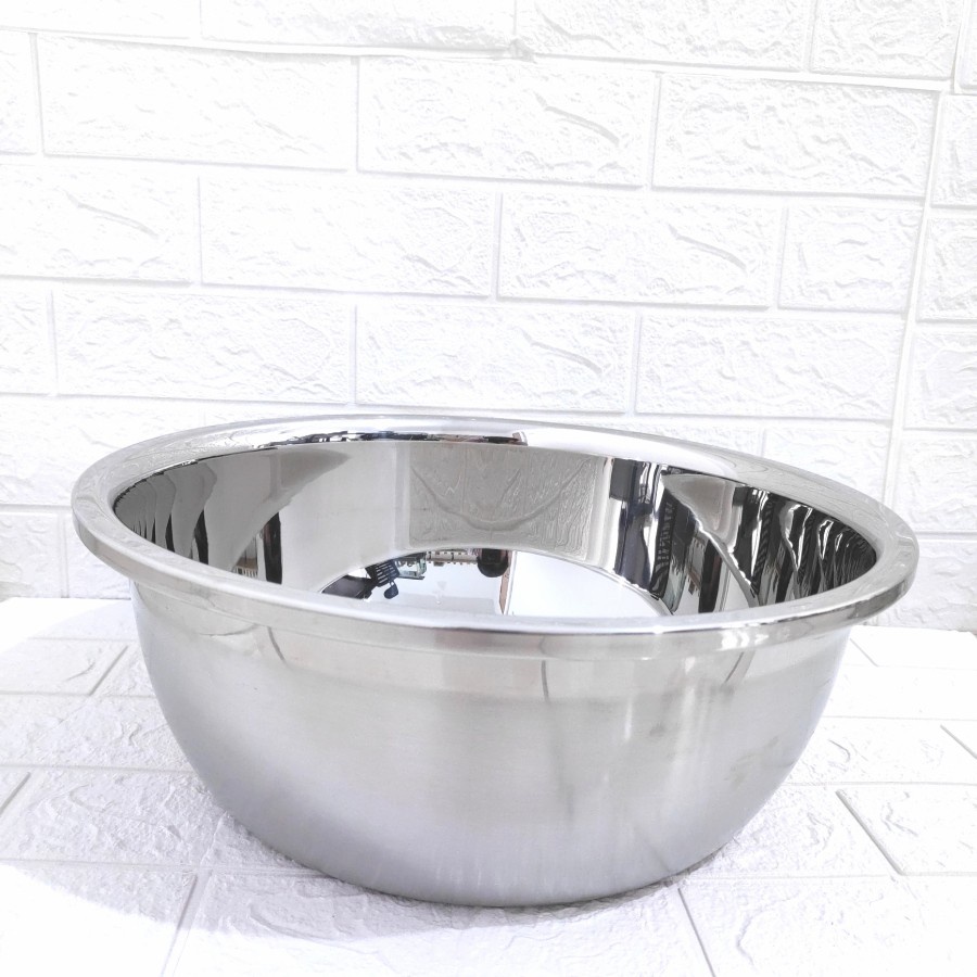 Baskom Elegant Komodo 40 cm stainless TEBAL Sop Kuah Panci Mixing Bowl