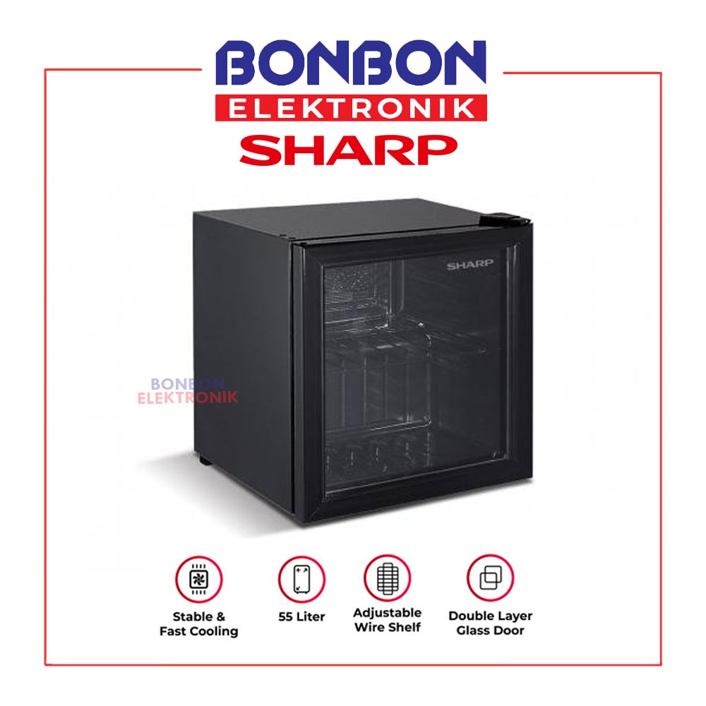 Sharp Mini Showcase Display Cooler 55L SCH-50X-FS / SCH50XFS / SCH50