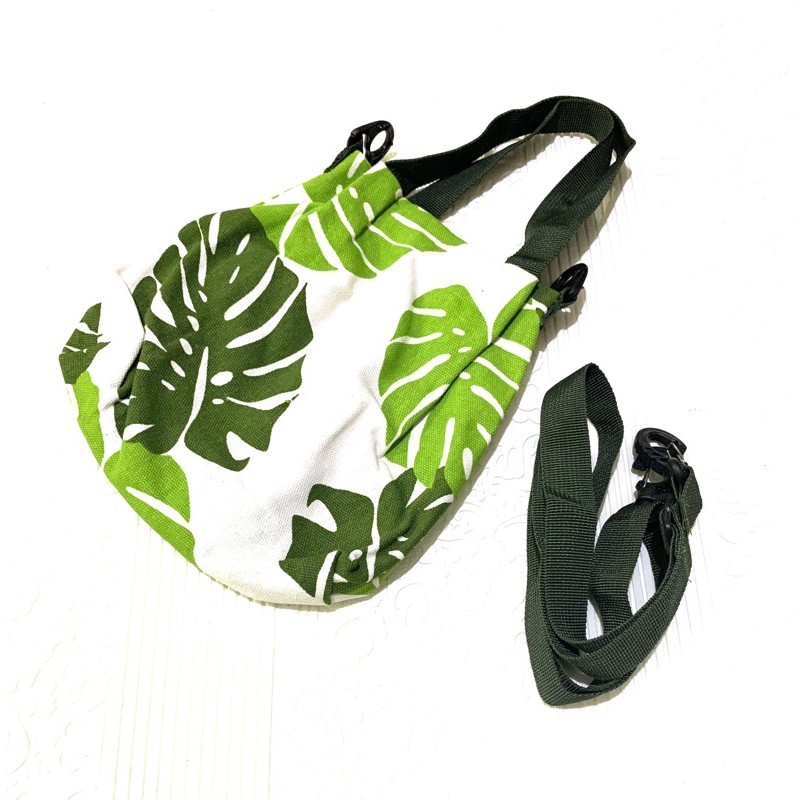 Sling Bag Knus mini kanvas monstera lama