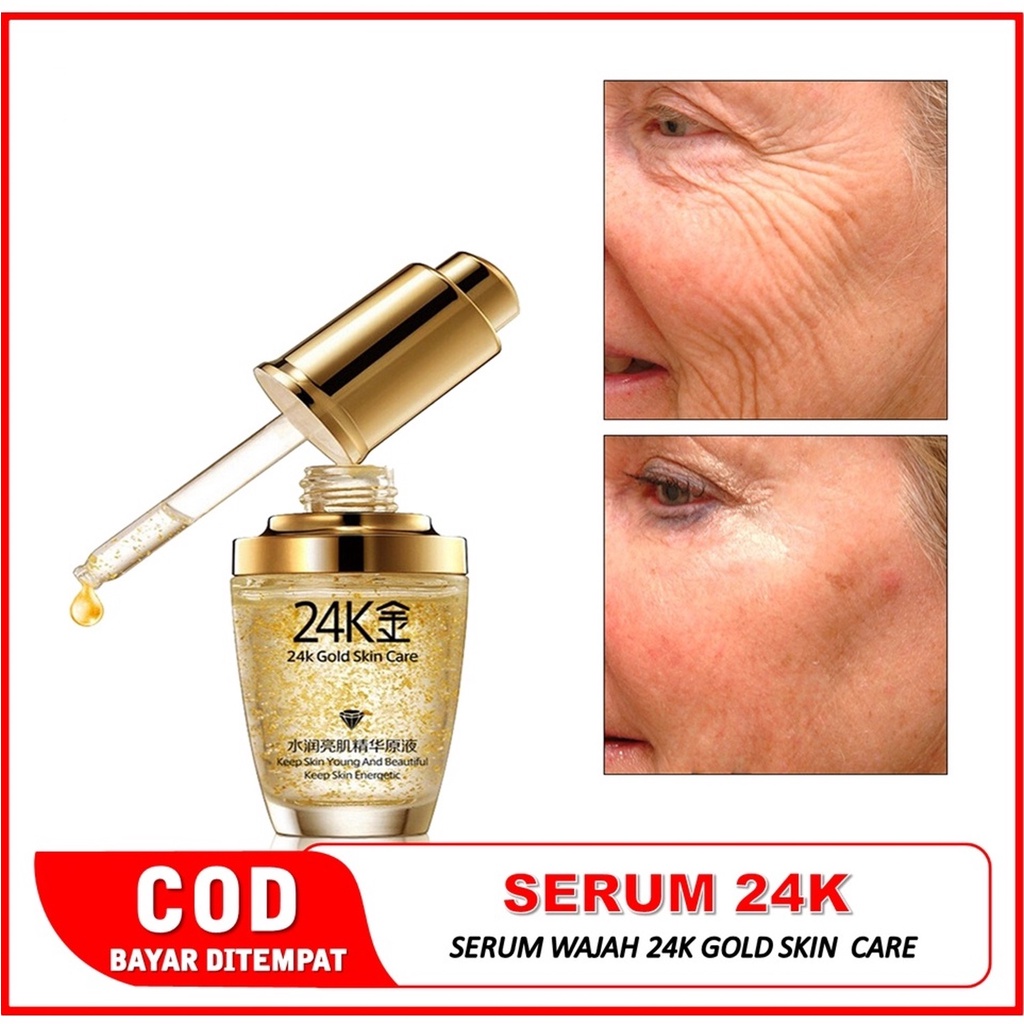 (COD) Serum Wajah Glowing Serum Wajah 24K Gold Skin - Serum Perawatan Kulit Jadi Glowing ❤ BELIA ❤ X