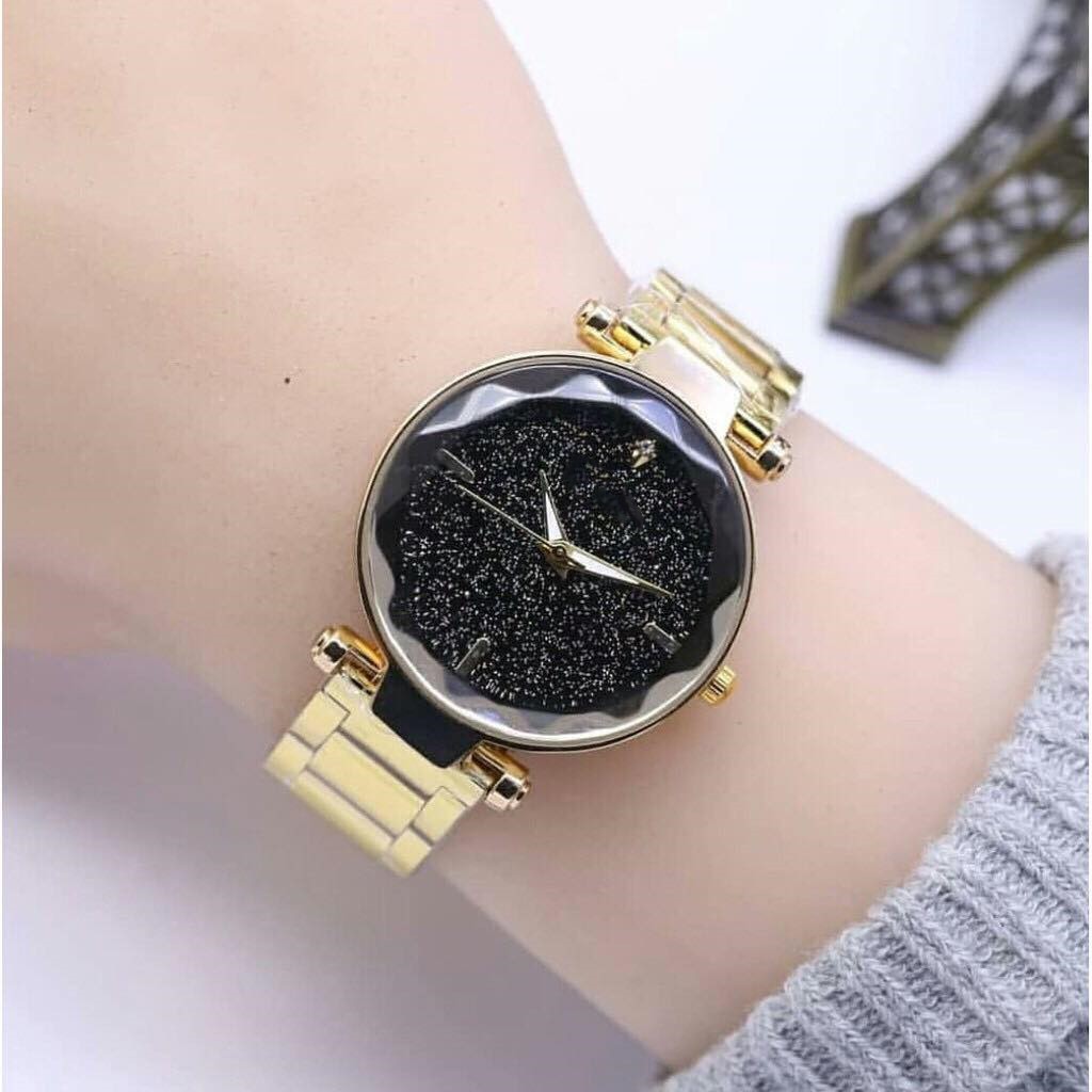J154 Jam Tangan Rantai Wanita Jam Cewek Analog Stainless S1155