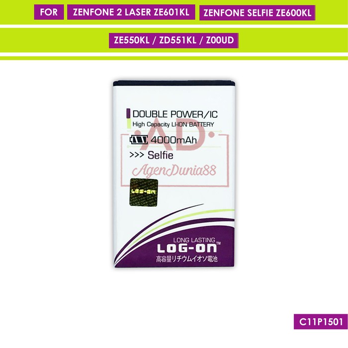 DISKON BATERAI ZENFONE 2 LASER ZE601KL ZD551KL SELFIE ZE600KL C11P1501 LOG ON
