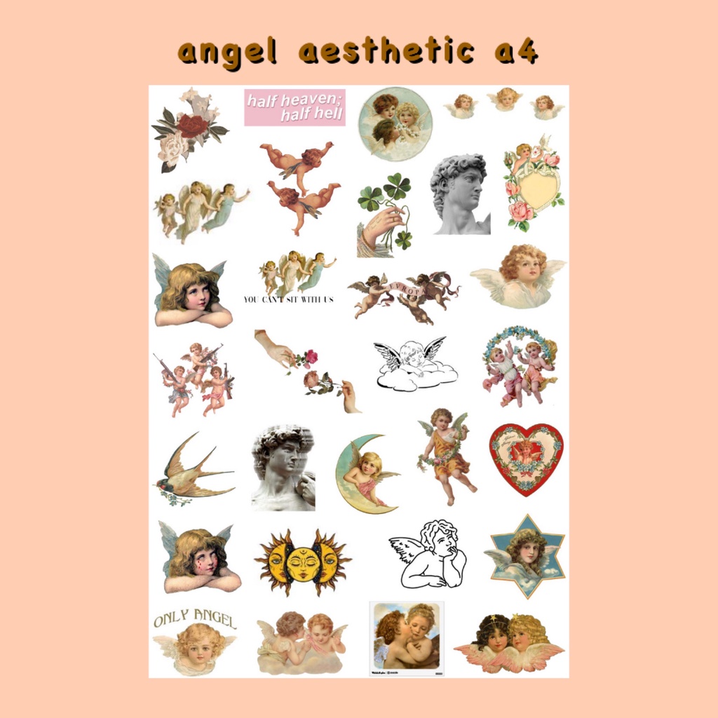 

STICKER AESTHETIC EDITION A4 (Meme, Mean Girls, Baddie, Make up, 90's, Butterflies, Aesthetic)