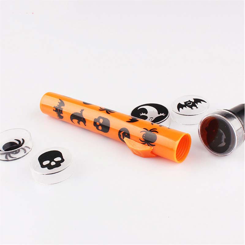 [1Piece Halloween Projector Lamp Flashlight][ 5 Patterns Cartoon  lens For Decoration Haunted House][Children's Party Gift]