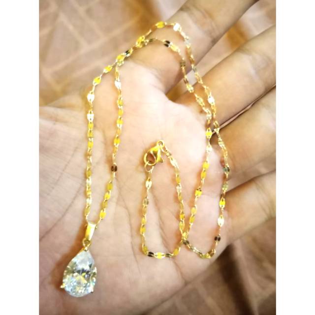 Kalung Liontin Jumbo Titanium Asli Stainless Steel