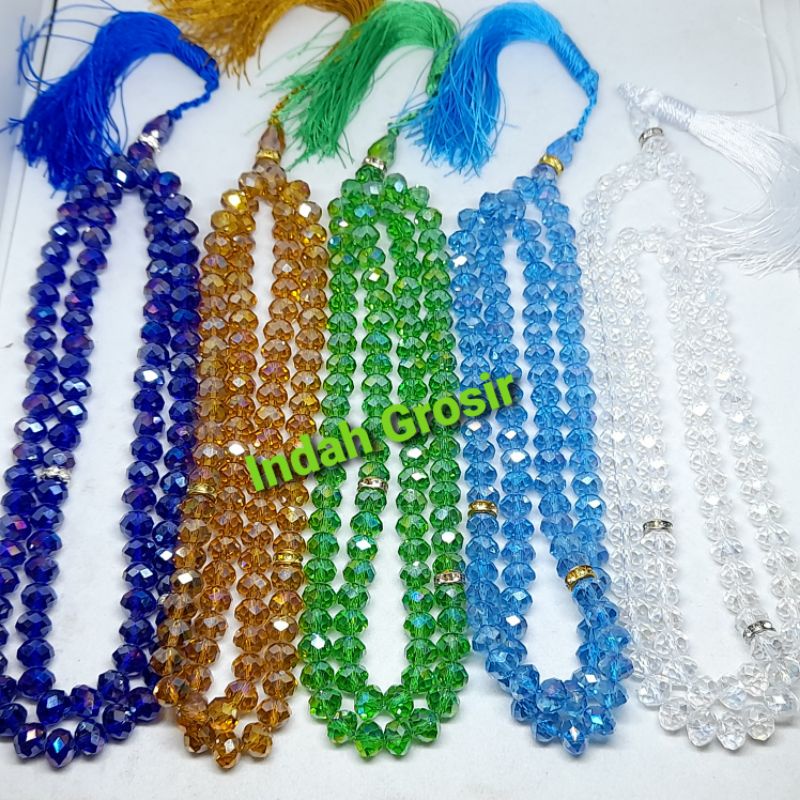 TASBIH BATU KRISTAL BERKILAU 8MM 99BUTIR/TASBIH KRISTAL