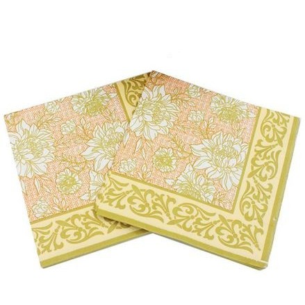 Decoupage Napkin - Tissue Decoupage 2Ply FL - White Sunflower Lace