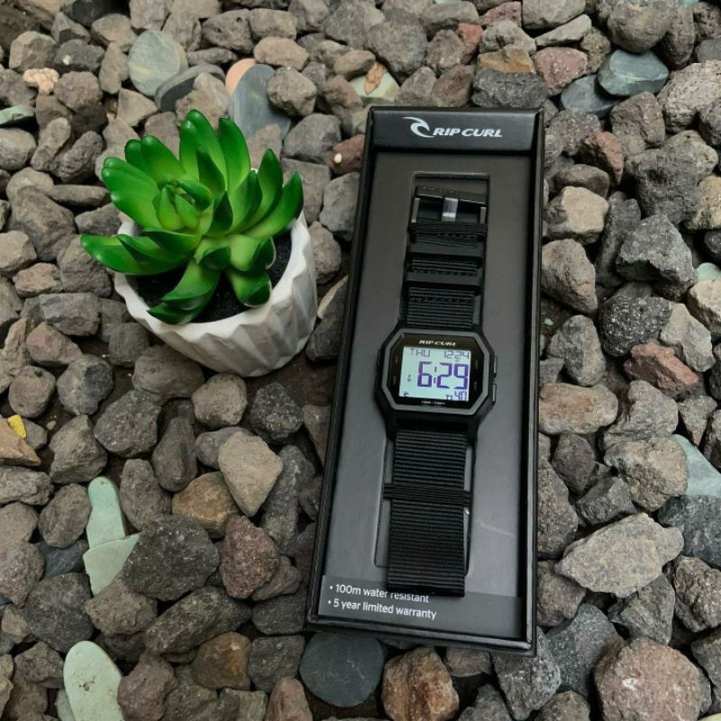 ripcurl jam tangan atom webbing full hitam original 100% sale