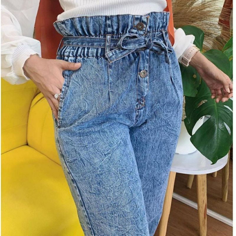 DIFA BAGGY JEANS HIGHWAIST KEKINIAN HITS OOTD SELEBGRAM