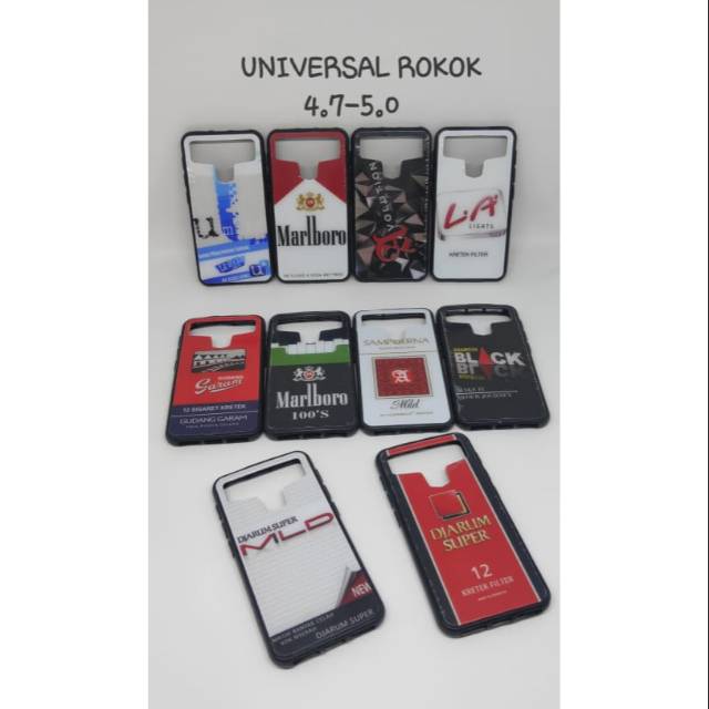 Softcase Universal 4,7-5,0 inch Motif Rokok Universal 4,7-50 All type Handphone