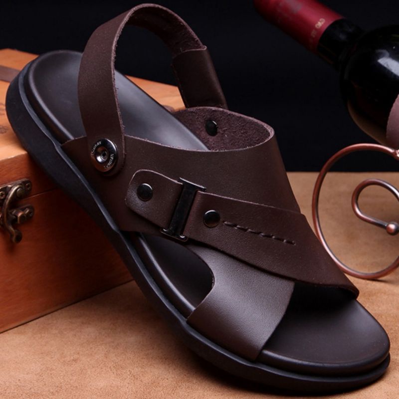 Sandal Gladiator Pria - Sandal slip on Pria - Sandal Kulit pria - Sandal gunung kulit Pria - Open To