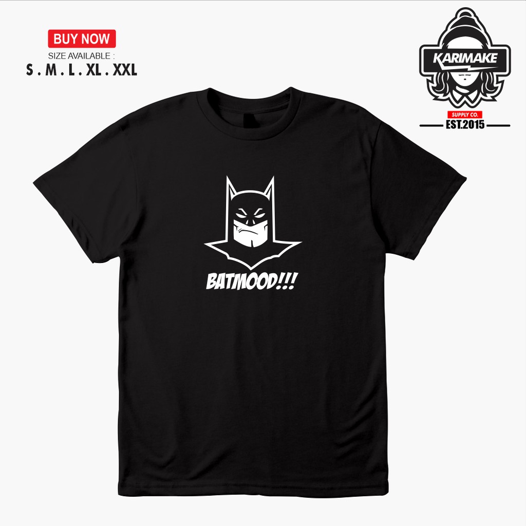 Kaos Baju Superhero Batman Batmood Kaos Superhero - juraganpoloshirt