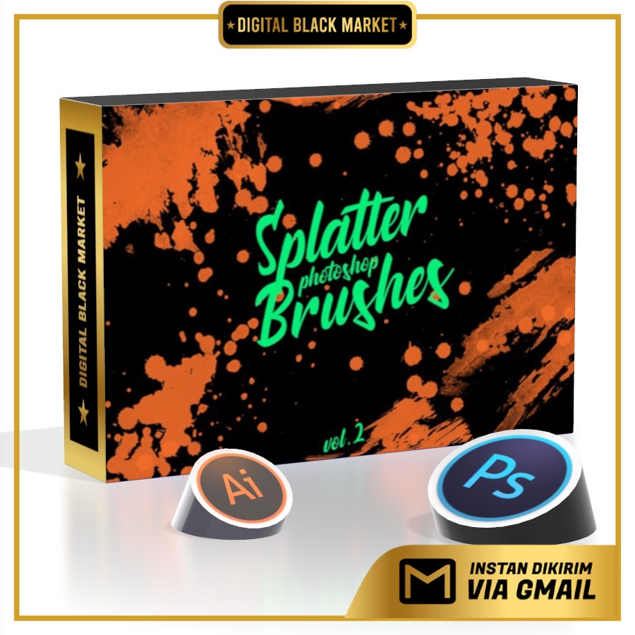 Splatter Stamp - Photoshop Brushes Vol2