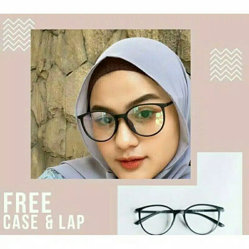 FREE LENSA MINUS frame kacamata minus (frame+lensa) 8004 pria wanita