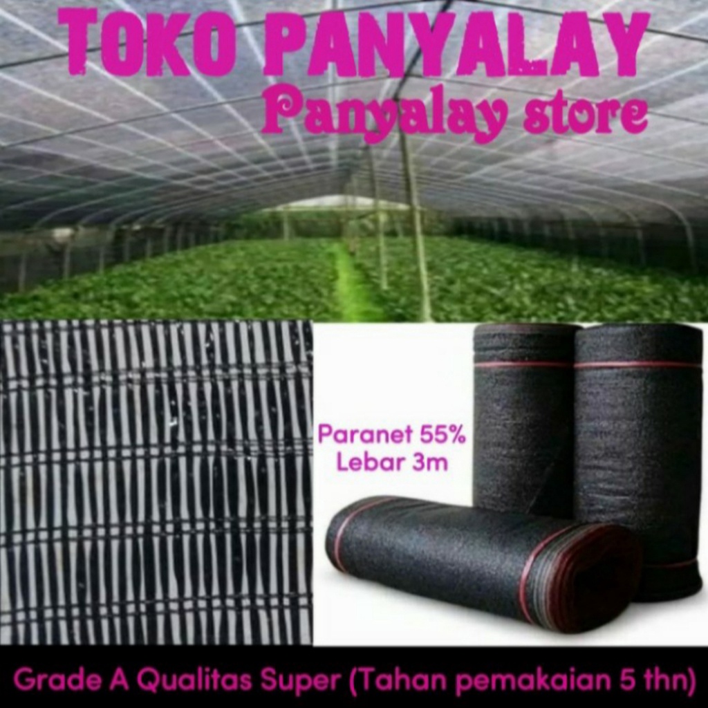 Jaring Paranet 50 Meter untuk Taman, Green House, dan Dekorasi Outdoor