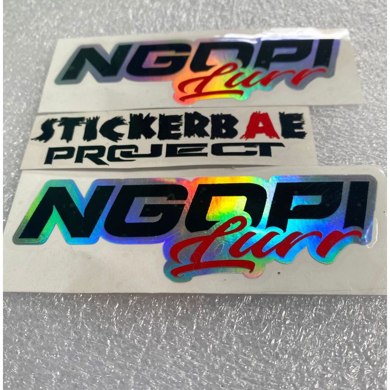 Stiker ngopi lur sticker cuting tumpuk bukan print/tinta variasi motor