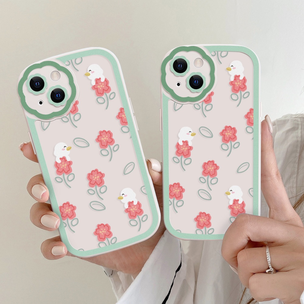 Soft Case Silikon Motif Bunga Untuk iPhone 11 Pro Max 12 Pro Max 13 Pro Max XR X XS Max