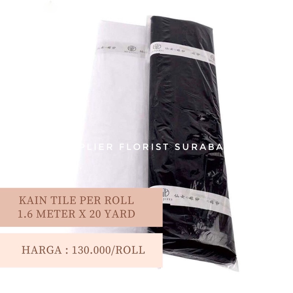 [PER ROLL] KAIN TILE WRAPPING BUNGA WRAP BUNGA KOREA KOREAN STYLE KAIN TILLE TULE TULLE