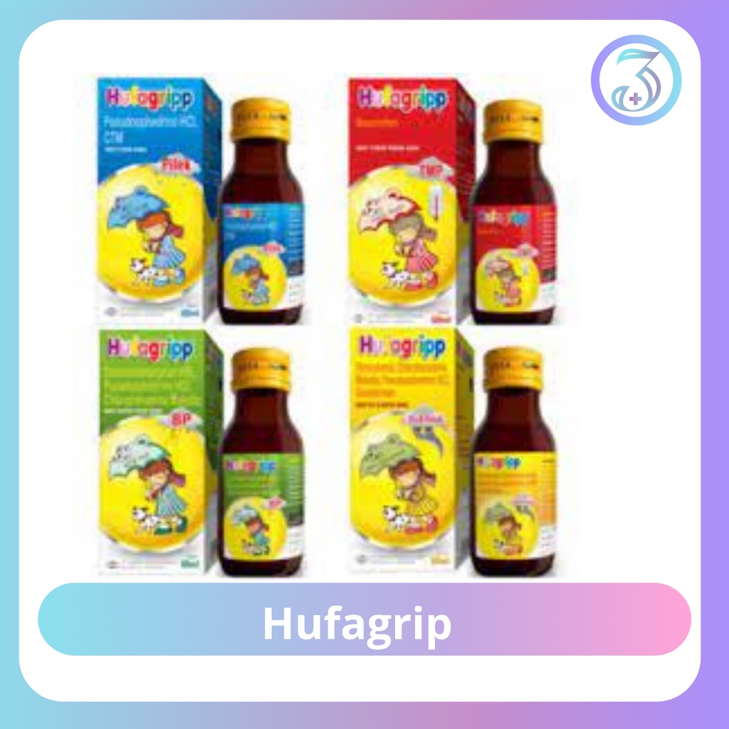 Hufagrip sirup 60ml/pilek/batuk pilek/flu batuk/demam