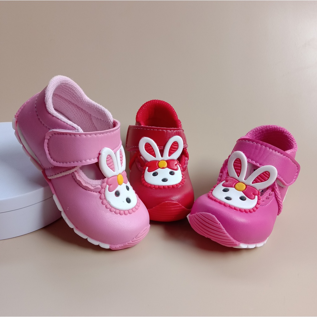 SEPATU ANAK BUNYI BAYI PEREMPUAN USIA 1-3 TAHUN / SEPATU BALITA MURAH - KELINCI