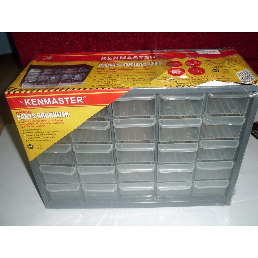 Rak komponen 25 slot ( partisi ) / kotak spare part Merk Kenmaster