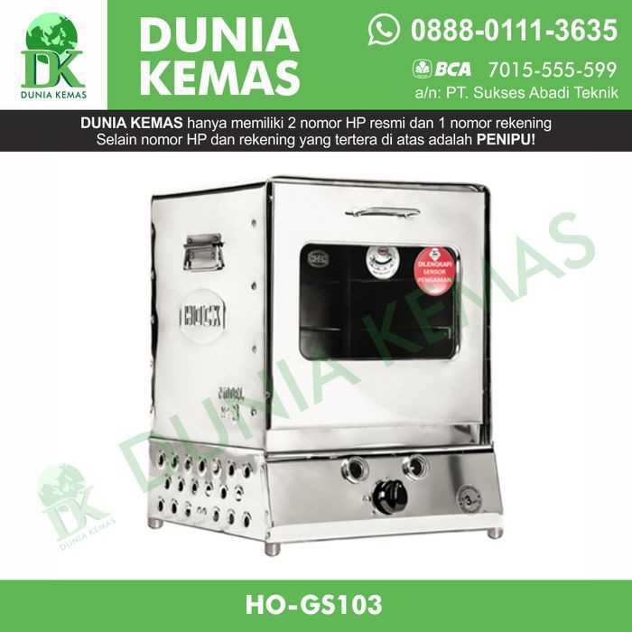 MESIN OVEN GAS ROTI OVEN GAS PORTABLE STAINLESS STEEL HO-GS103 HOCK