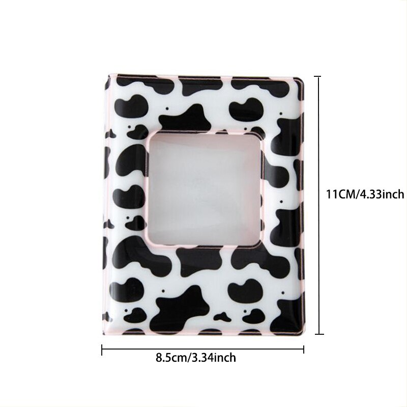 3 inch Photo Album 32 Pockets Cute Cow Card Holder for KPOP LOMO Card Photocards Collection