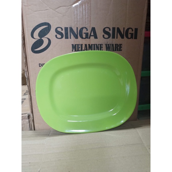 Piring Makan Melamin Melamine Oval Segi P-8301S / PSV-10 P8301S / PSV10 Singa singi