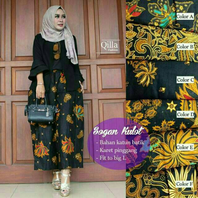 Diskon Celana Sogan Kulot Panjang Ethnic Motif Hitam Cullotes Palazo Pants Batik Ethnic Classic Elegant kjldj1FdlQOxN