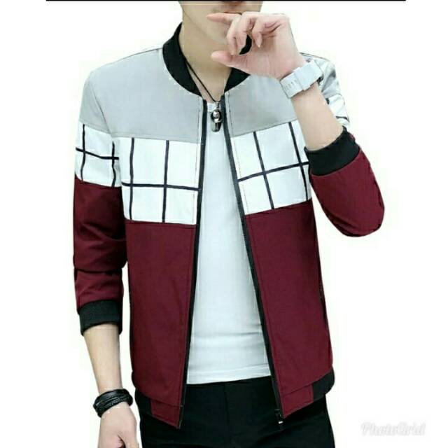 Jaket Pria Soju Hitam/Merah/Biru