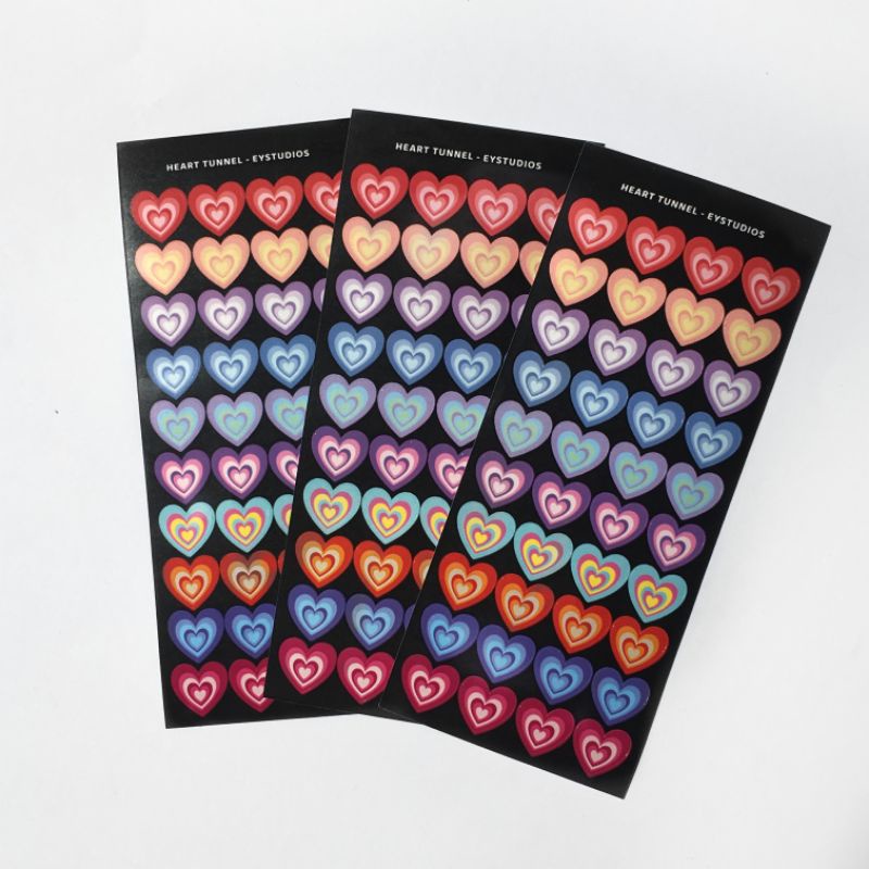 

eystudios - Love Heart Tunnel Deco Sticker (Kisscut)
