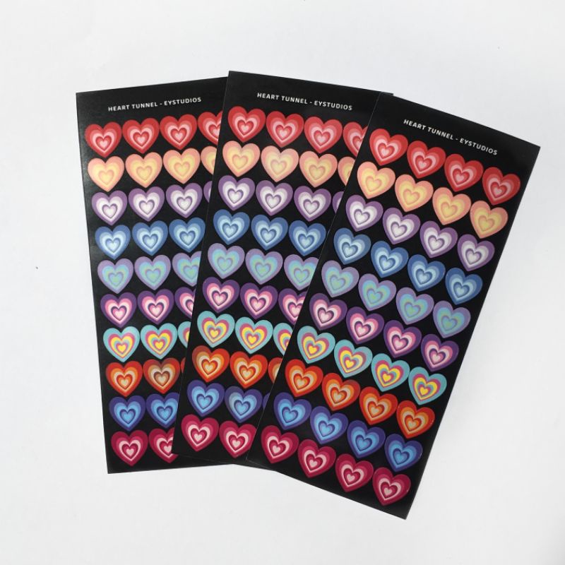 eystudios - Love Heart Tunnel Deco Sticker (Kisscut)