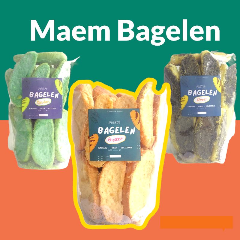 

3 PCS Bagelen Pandan/Butter/Oreo/Cheese/Pandan Keju/Chochip (Ambil MIN 3 PCS)