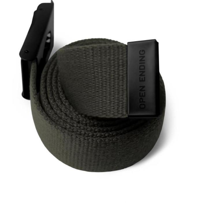 Stok terbatas.. Open Ending Webbing Belt Metal Buckle Deboss Logo