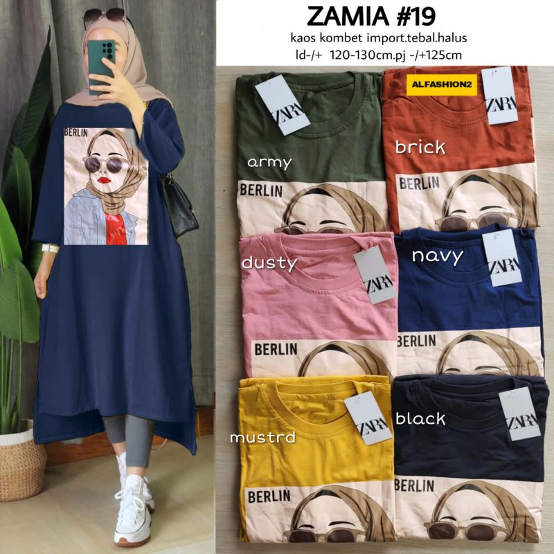 ZAMIA #19 #18 LONG TUNIK K BY ALFASHION Baju Busana Wanita