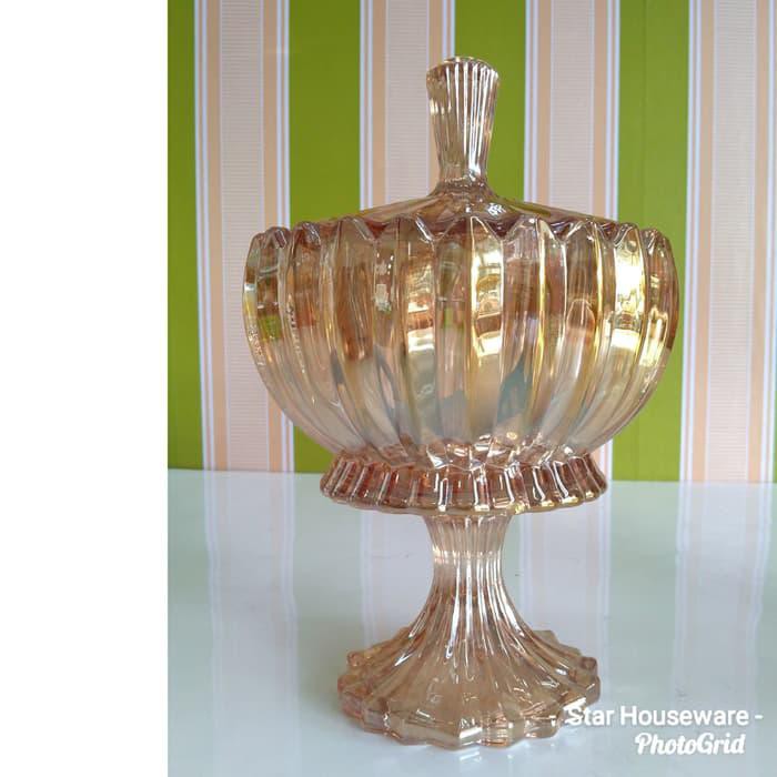 Toples Kaca Lebaran Toples Kaca Gold Capodimonte Ab 6007F Gold
