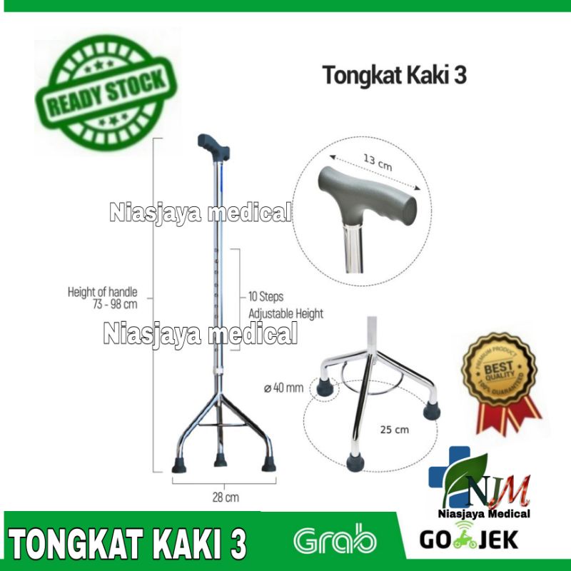 tongkat kaki 3/Alat Bantu jalan/Tongkat orang tua
