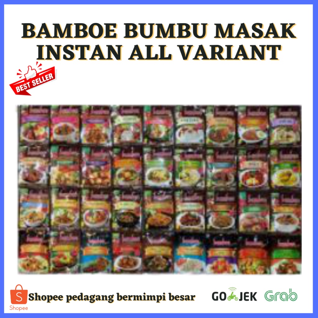 Bamboe Bumbu Masak Instan/ Bumbu Masak Bamboe all Varian/ Bamboe Bumbu Racik/ Bamboe Bumbu Dapur